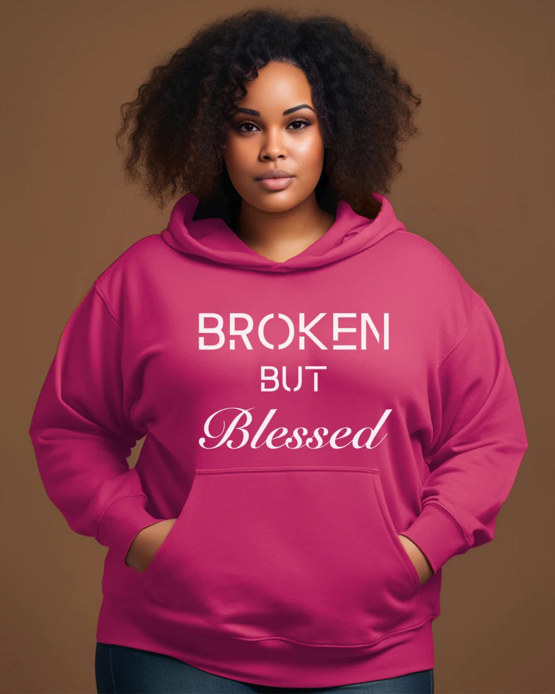 Broken But Blessed Long Sleeves Hoodie