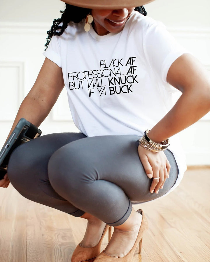 Black AF Professional AF Short Sleeve Tshirt