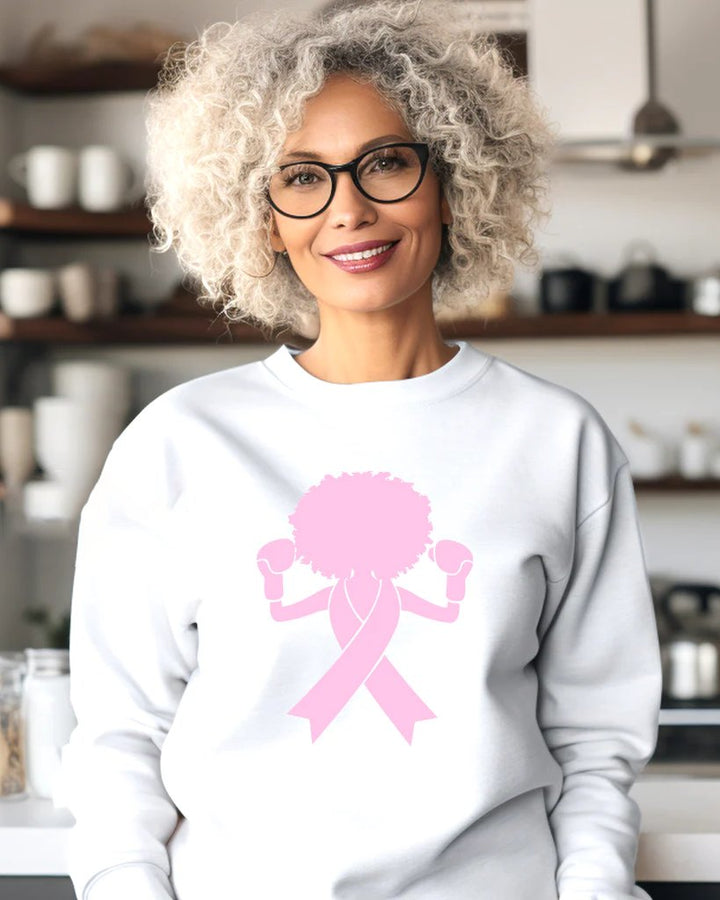 Afro Pink Ribbon Sweatshirt