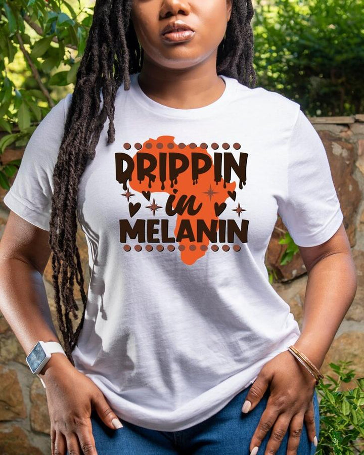 Drippin In Melanin Short Sleeve T-shirt