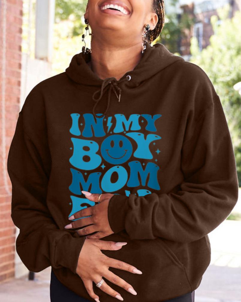 In My Boy Mom Era Long Sleeve Hoodie