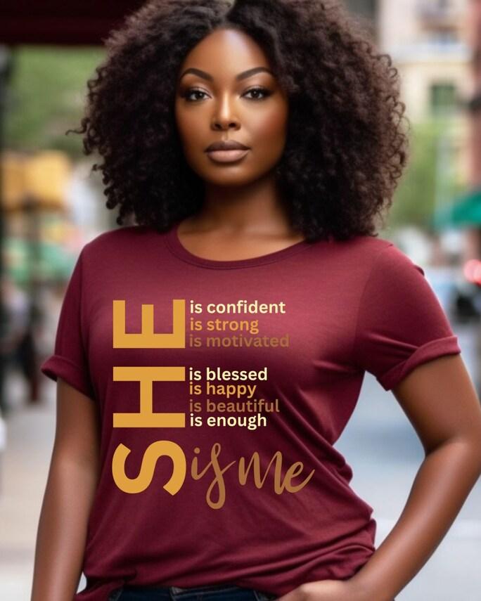 She Shirt Black Women Melanin Tshirt