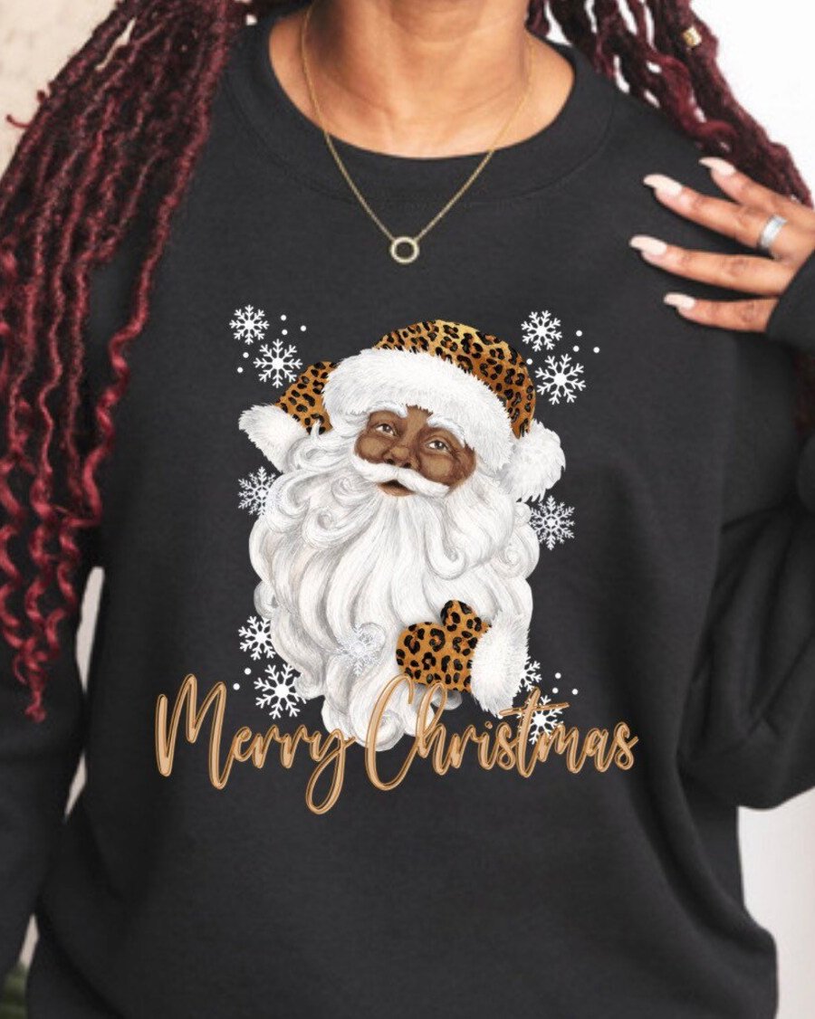 Black Santa Claus Sweatshirt