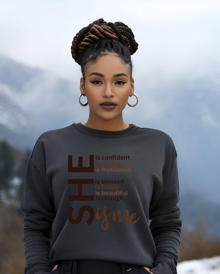 (Brown)She Is Me Women Sweatshirt