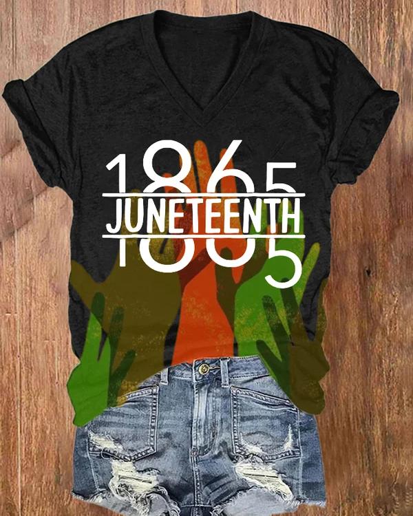 Happy Juneteenth Celebrating Freedom Short Sleeve Tshirt