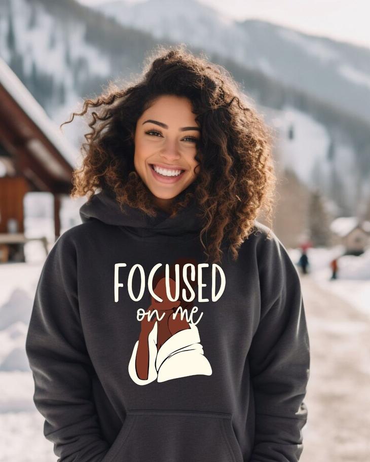 Black Girl Focused On Me Hooded Hoodie