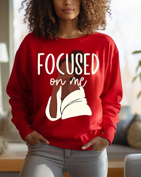 Black Girl Focused On Me Sweatshirt