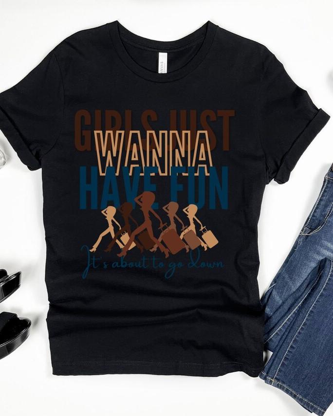 Black Girl Just Have Fun Short Sleeve T-shirt