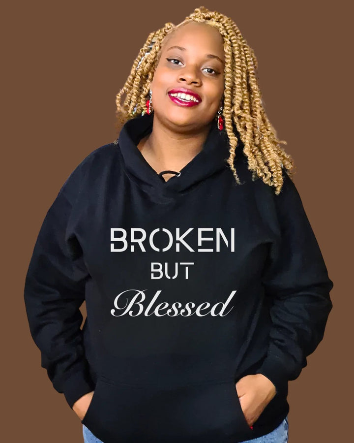 Broken But Blessed Long Sleeves Hoodie