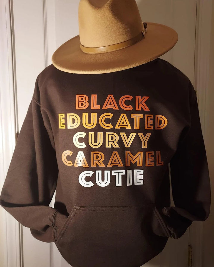 Black Educated Curvy Caramel Cutie Hoodie