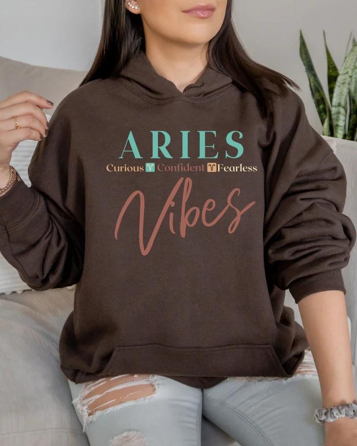 Aries Zodiac Hooded Hoodie