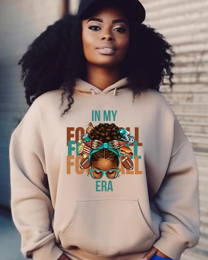 Black Woman Football Era Hoodie