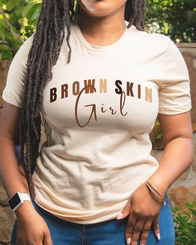 Brown Skin Girl Short Sleeve T-shirt