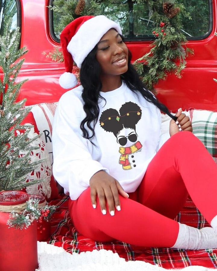 Black Girl Christmas Sweatshirt