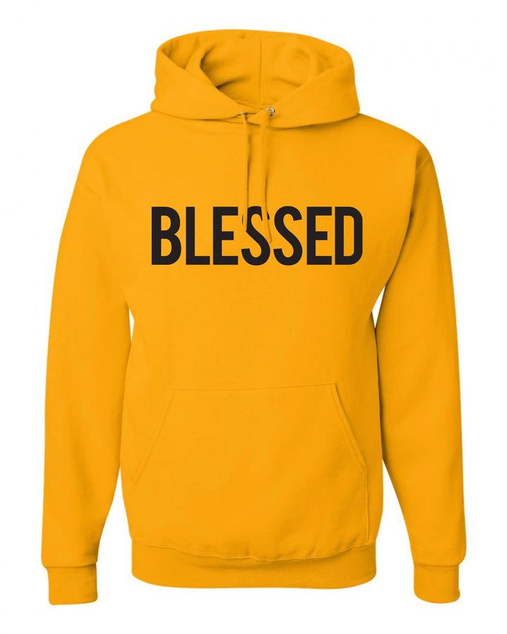 Yellow Blessed Long Sleeves Hoodie