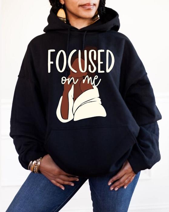 Black Girl Focused On Me Hooded Hoodie