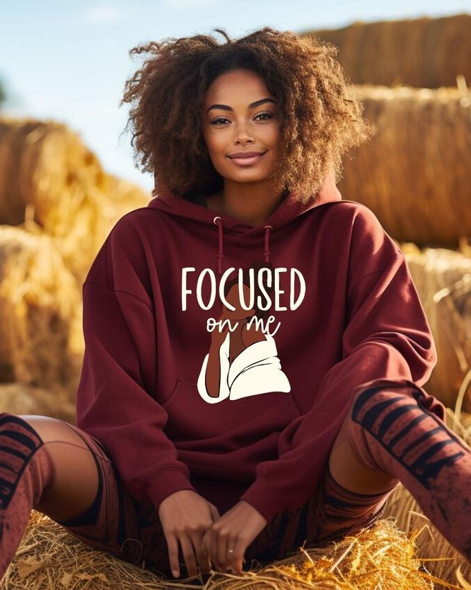 Black Girl Focused On Me Hooded Hoodie