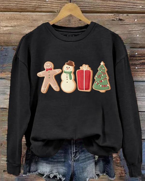 Women's Christmas Gingerbread Snowman Sweatshirt