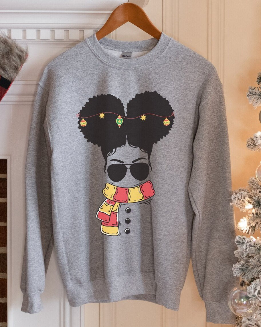 Black Girl Christmas Sweatshirt