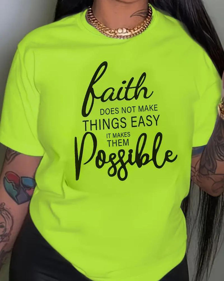 Faith Make Me Possible Short Sleeve Tshirt