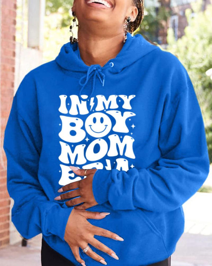 In My Boy Mom Era (white)Long Sleeve Hoodie