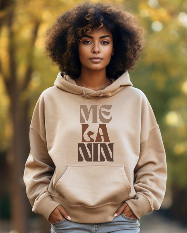 Black Woman Melanin Girl Long Sleeves Hoodie