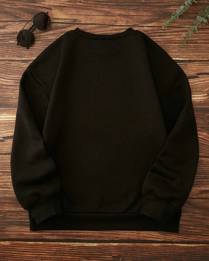 Dope Black Teacher Letter Print Cotton Long Sleeve Sweatshirt