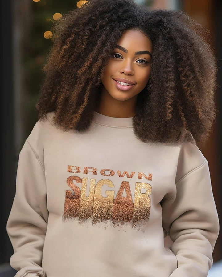 Golden Letters Brown Sugar Sweatshirt