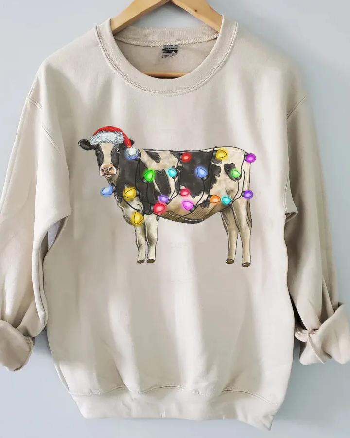 Cute Christmas Cows Sweatshirt