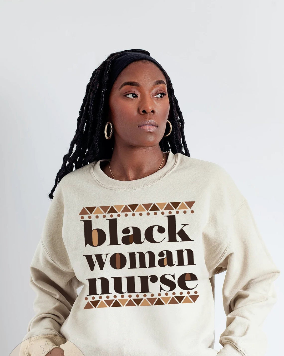 Black Woman Nurse Unisex Sweatshirt