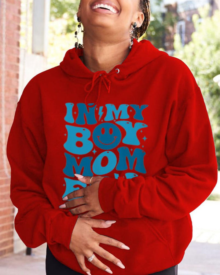 In My Boy Mom Era Long Sleeve Hoodie