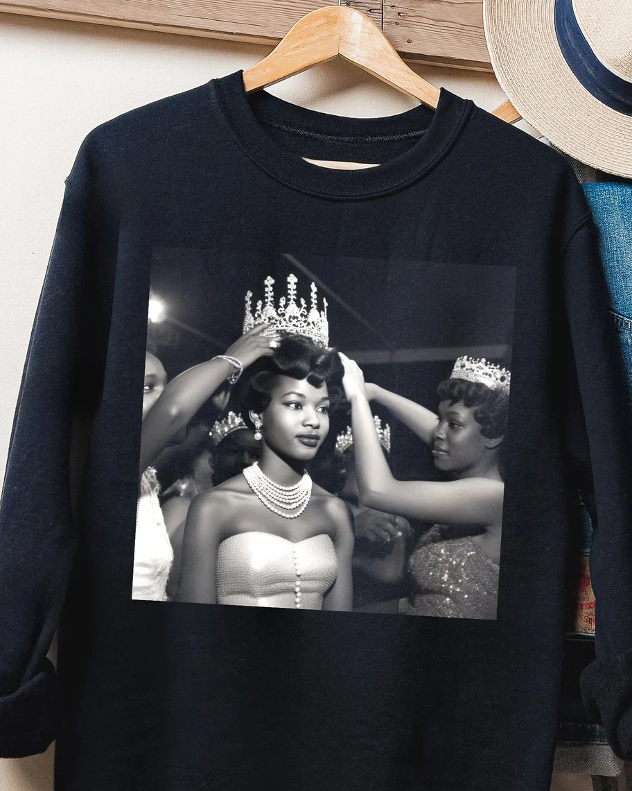 Black Beauty Queen Crewneck Long Sleeve Sweatshirt