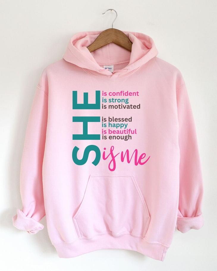 (Green Rose)She Is Me Long Sleeves Hoodie