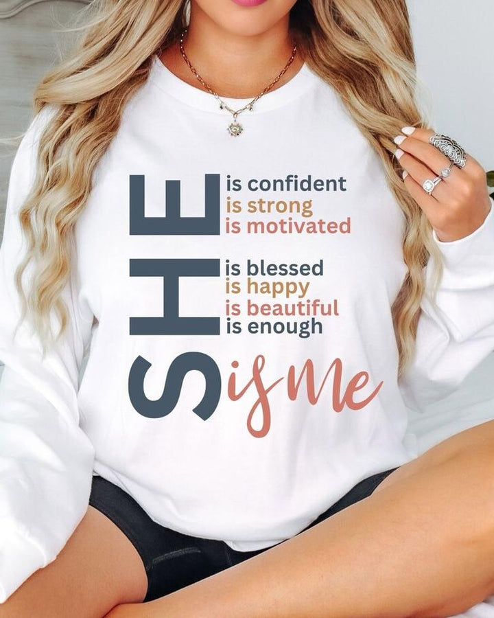 (Blue Pink)She Is Me Women Sweatshirt