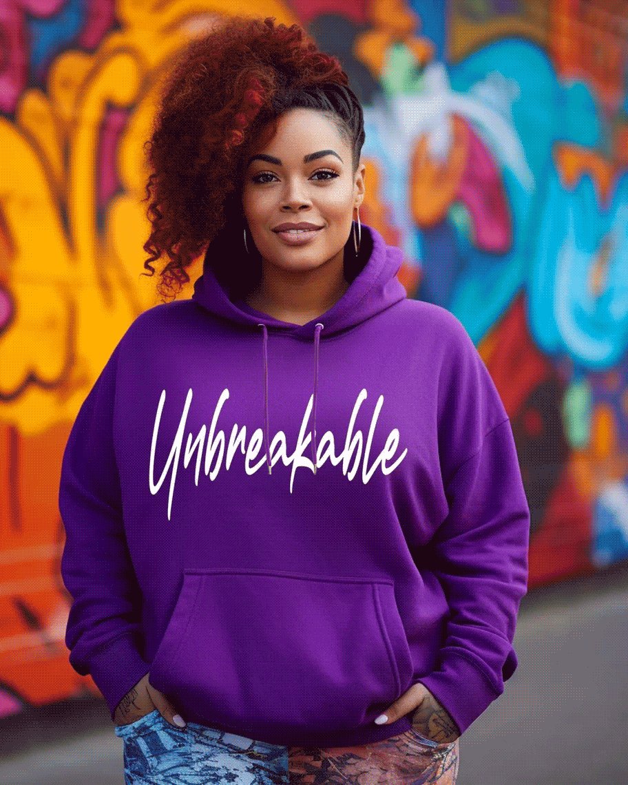 Unbreakable Letter Print Long-sleeved Hoodie