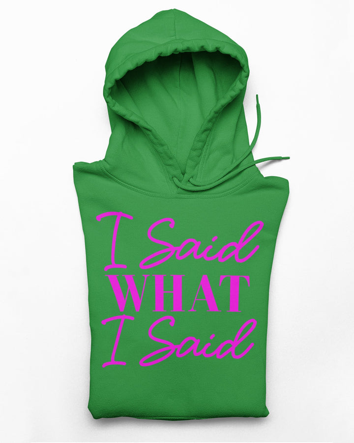 I Said What I Said Long Sleeves Unisex Hoodie