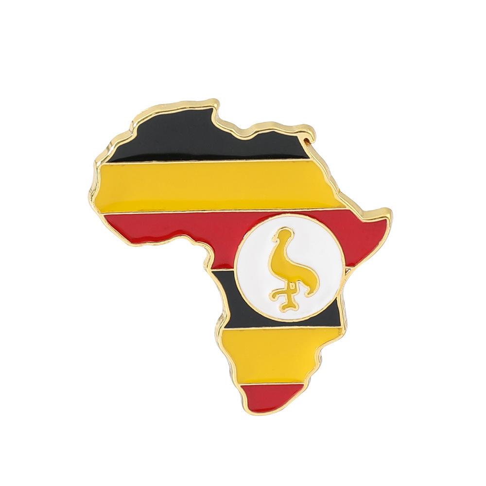 Africa Map Nigeria Flag Pin