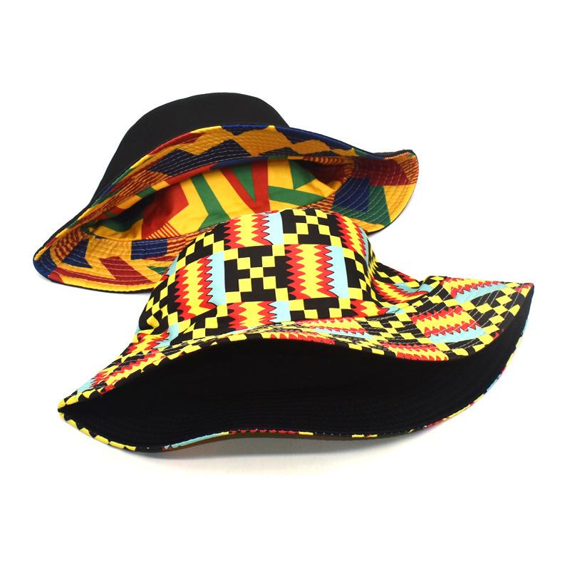 Geometric pattern printed fisherman hat basin