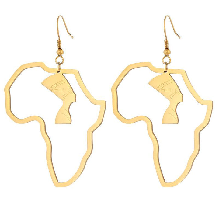 Trendy Ladies Africa Map Earrings