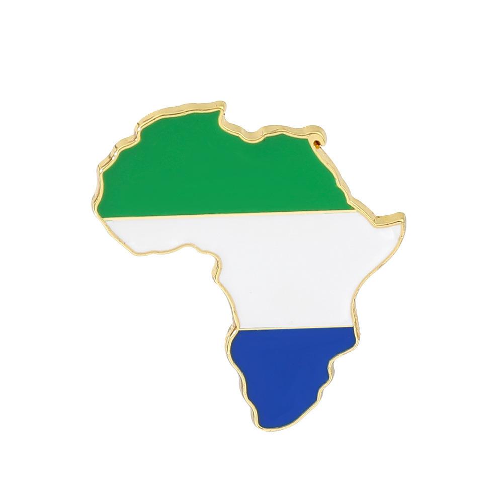 Africa Map Nigeria Flag Pin