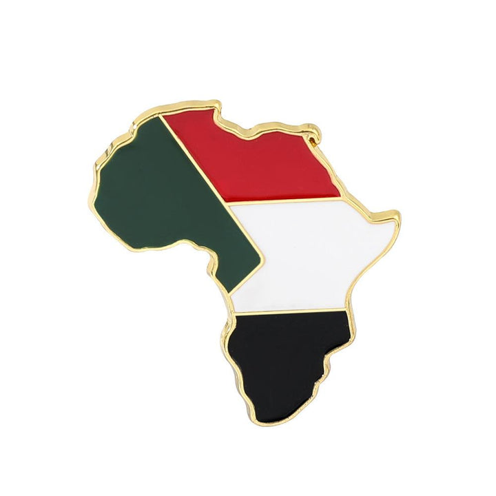 Africa Map Nigeria Flag Pin