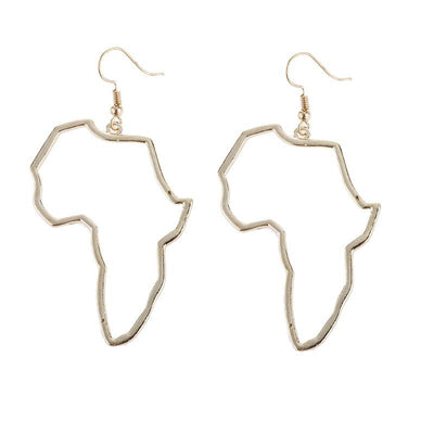 Trendy African Map Earrings Earrings