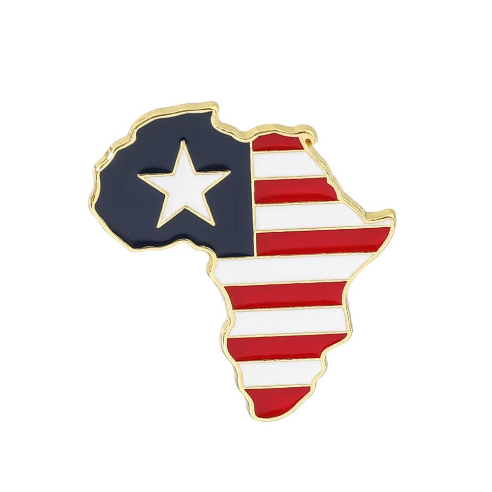 Africa Map Nigeria Flag Pin