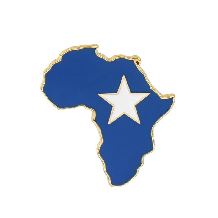 Africa Map Nigeria Flag Pin