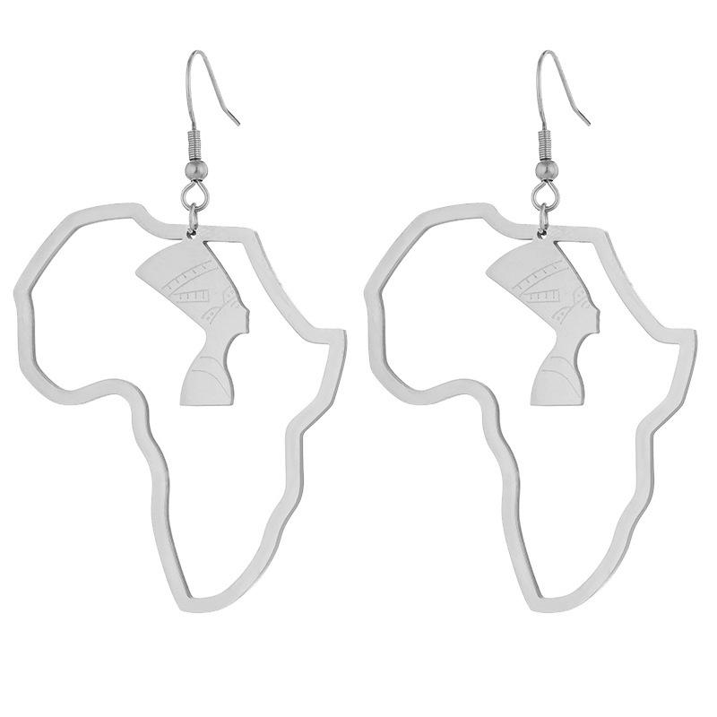 Trendy Ladies Africa Map Earrings