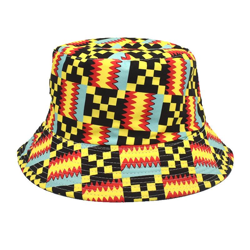 Geometric pattern printed fisherman hat basin