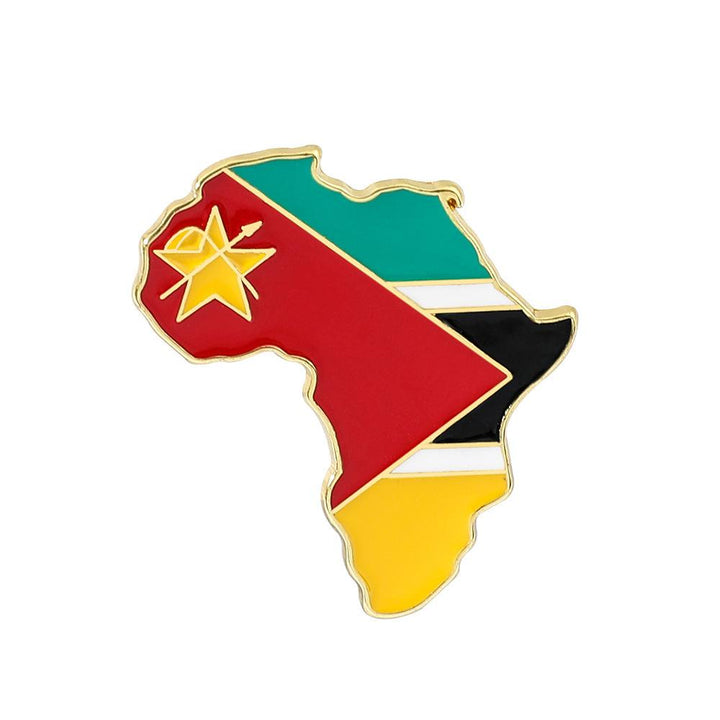 Africa Map Nigeria Flag Pin