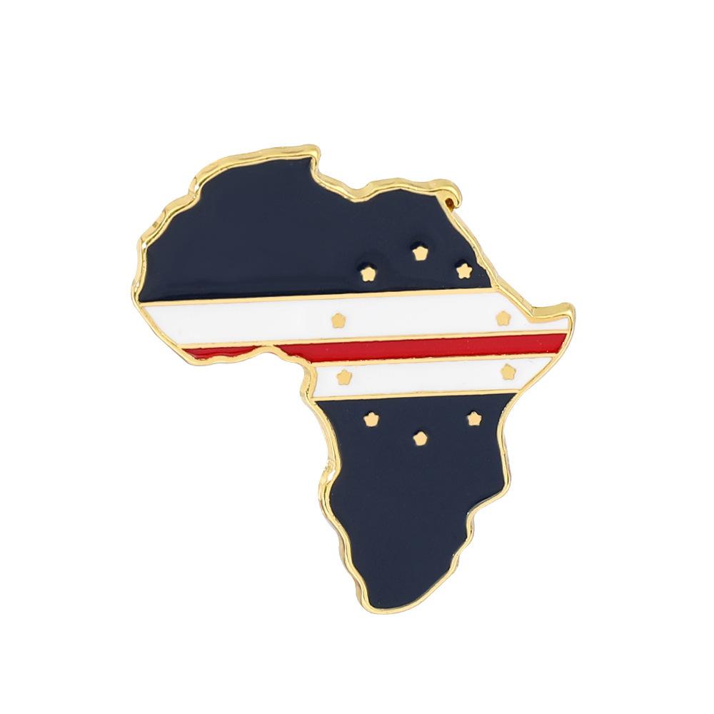 Africa Map Nigeria Flag Pin