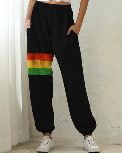 Colorful Striped Comfort Track Pants